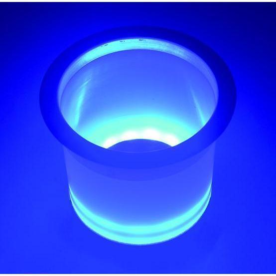 MARINE CITY Blue LED Light Ring Stainless-Steel Cup Drink Holder with Drain